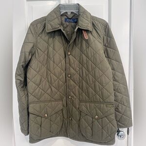 Polo Ralph Lauren Quilted Jacket Coat Olive Green Small S